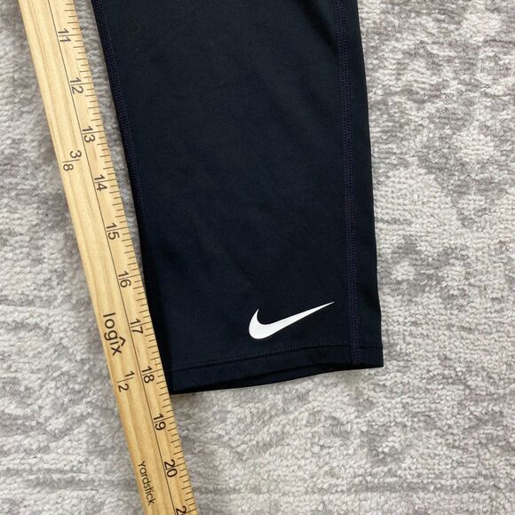 Nike Pro Leggings Black Logo Dri Fit Athletic Leggings Girls 616470 Size XL - Picture 2 of 6